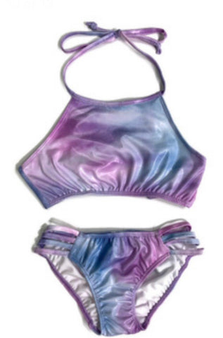 Cheryl Creations Pink Tie Dye Two Piece Bikini Bathing Suit