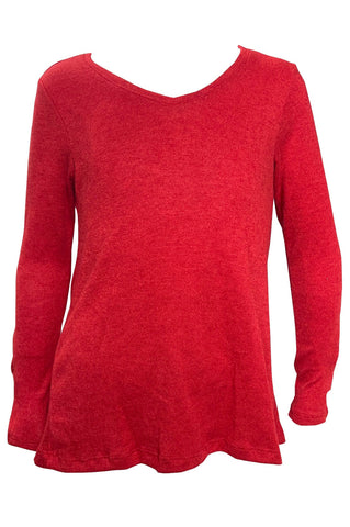 Erge Red Sweater With Lattice Sleeve