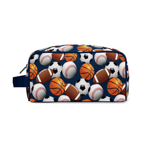 Top Trenz Navy Sports Canvas Toiletry Bag