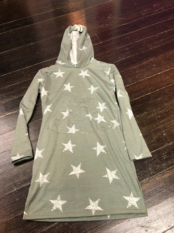 Area Code 407 Star Hoodie Dress