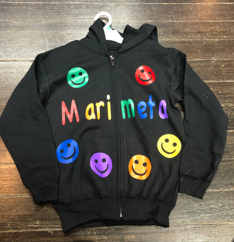 Camp Rainbow Smiley Zip Up Hoodie