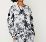 Hayden Los Angeles Women's Black Tie Dye Sweatshirt