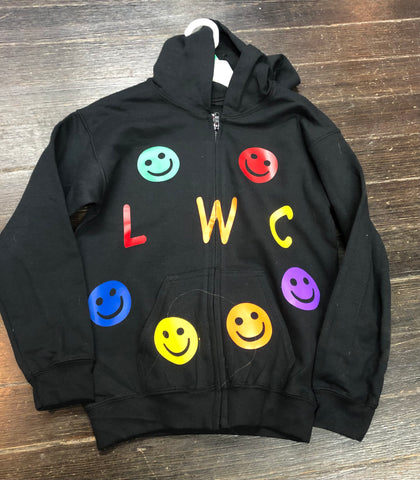 Camp Rainbow Smiley Zip Up Hoodie