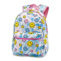 Top Trenz Smiley  Canvas 2 Zipper Backpack