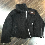 Flowers By Zoe Black Sherpa Jacket