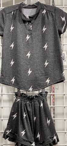 Erge Black Bolt Shirt or Shorts