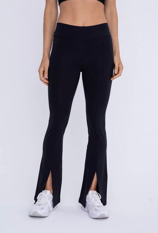 Mono B Venice Mid Rise Leggings with Front Slits