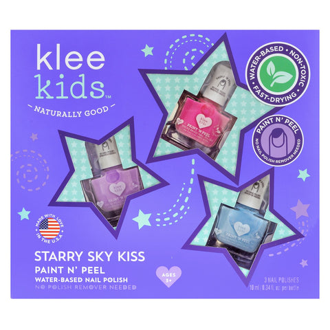 Klee Girls Starry Kiss  Water Based Nail Polish Set