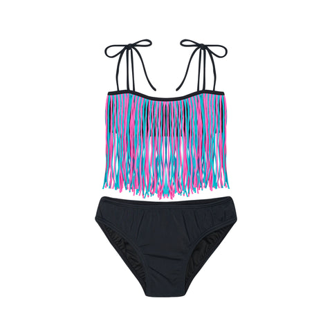 Little Peixoto Blueberry Crush Fringe Bikini Swimsuit Set