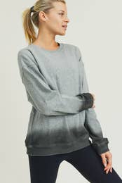 Mono B Ombre Essential Cotton Terry Pullover