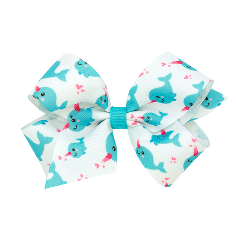 Wee Ones Medium Size Narwhal Hair Bow