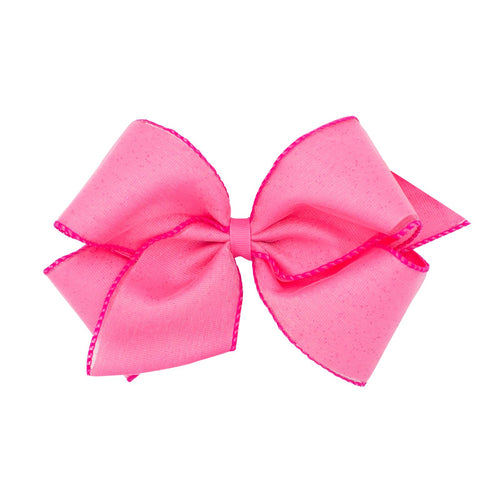 Wee Ones Pink Glitter Edge Bow