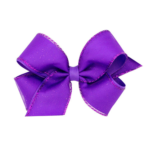 Wee Ones Purple Glitter Edge Bow