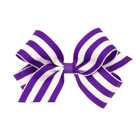 Wee Ones Medium Purple Striped Bow