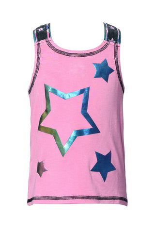 Sara Sara Holographic Star Tank or Holographic Shorts