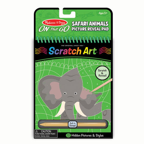 Melissa And Doug Reveal Safari Animal Scratch Art Pad
