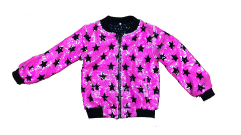 Malibu Sugar Girl's Fuzzy Bomber Jacket